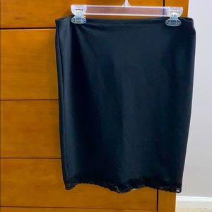 EXPRESS Black Pencil Skirt w/ Lace Trim